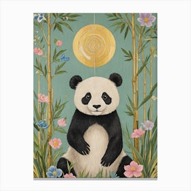 Golden Sun Panda Canvas Print