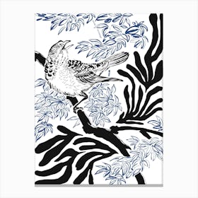 Bird On A Branch Canvas Print