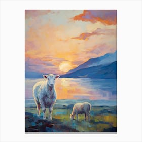 Scottish Highland Sheep By Loch Damh 2 Canvas Print