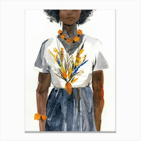 African American Woman 4 Canvas Print