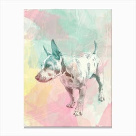 Miniature Bull Terrier Dogpastel Wat Canvas Print