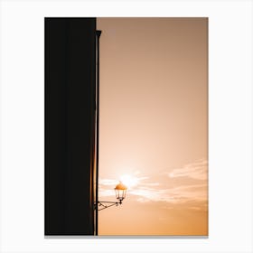 Lantern golden hour minimalistic | Italy Canvas Print