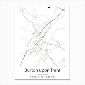 Burton Latimer,United Kingdom Minimalist Map Canvas Print