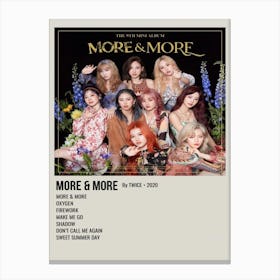 More & More By Twice 2020 Poster 4 Canvas Print