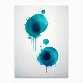 Watercolor Splashes Canvas Print