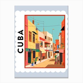 Cuba Travel Stamp Poster Canvas Print