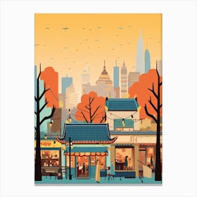 China Travel Illustration Canvas Print