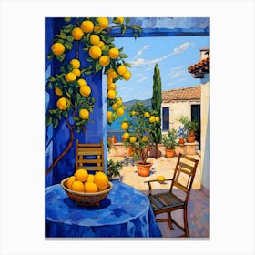 Lemons On The Patio Canvas Print