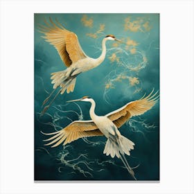 Cranes In Flight 1 Canvas Print