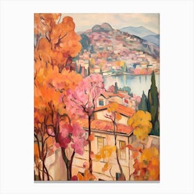 Autumn Gardens Painting Villa Carlotta Italy 2 Canvas Print