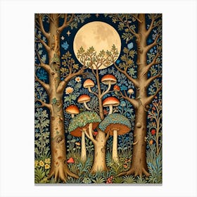 William Morris Mushrooms In The Forest 2 Canvas Print