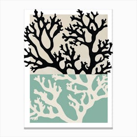 Coral Mint Canvas Print