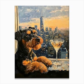 Airedale Whimsy 12 Canvas Print