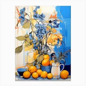 Hydrangeas And Lemons Canvas Print