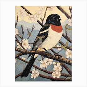 Art Nouveau Birds Poster Swallow 3 Canvas Print