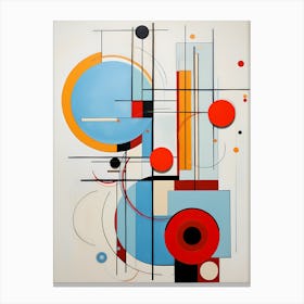 Abstract Painting With Circles And Lines 2 Canvas Print