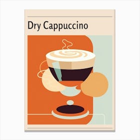 Dry Cappuccino Midcentury Modern Poster Canvas Print
