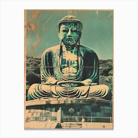 Great Buddha Of Kamakura Mid Century Modern 3 Canvas Print