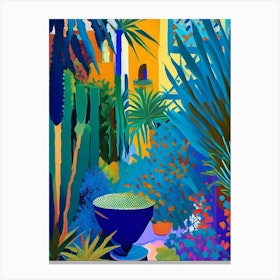 Jardin Majorelle, Morocco Abstract Still Life Canvas Print