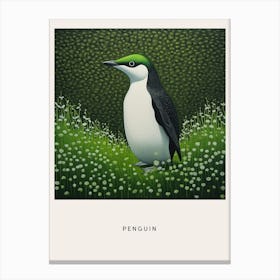 Ohara Koson Inspired Bird Painting Penguin 1 Poster Canvas Print