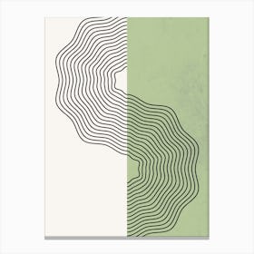 Bohemian Abstract Wavy Lines Canvas Print