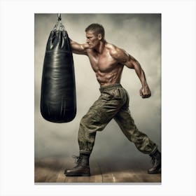 Boxer Punching Bag Canvas Print