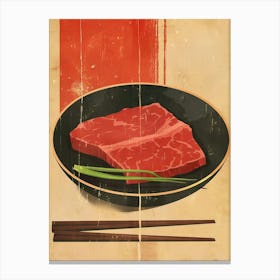 Wagyu Beef Mid Century Modern 3 Canvas Print