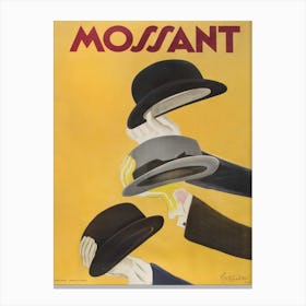 Mossant Hats Poster, Leonetto Cappiello Canvas Print