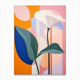 Calla Lily 2 Hilma Af Klint Inspired Pastel Flower Painting Canvas Print