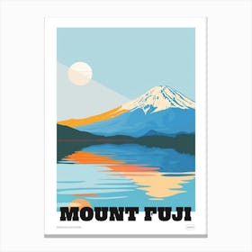 Mount Fuji Japan 4 Colourful Travel Poster Canvas Print