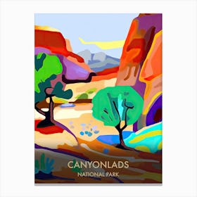 Canyonlands National Park Travel Poster Matisse Style 3 Canvas Print
