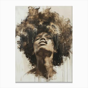 Afro Head 1 Canvas Print