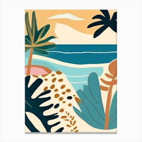 Nuku Hiva French Polynesia Muted Pastel Tropical Destination Canvas Print