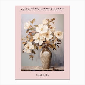 Classic Flowers Market Camellia Floral Poster 1 Canvas Print