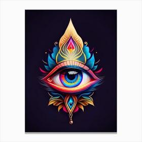 Mysticism, Symbol, Third Eye Tattoo 1 Canvas Print