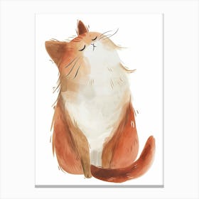 Turkish Van Cat Clipart Illustration 6 Canvas Print