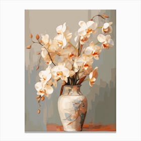 Peacock Orchid Flower Still Life Painting 3 Dreamy Canvas Print