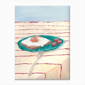 Fried Egg On Toast Canvas Print