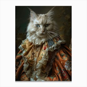 Royal Rococo Persian Cat Canvas Print