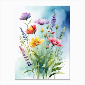 Watercolor Flowers Canvas Print