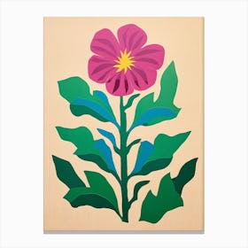 Cut Out Style Flower Art Cornflower 3 Canvas Print