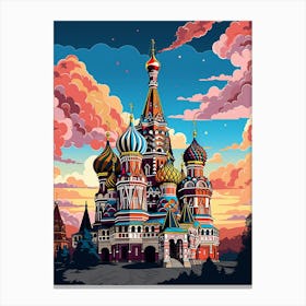 Saint Basil's Cathedral on the Moscow Skyline Canvas Print