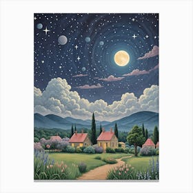 Moonlight In The Valley Canvas Print