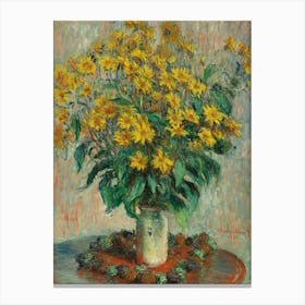 Sunflowers In A Vase waterclor yellow Canvas Print