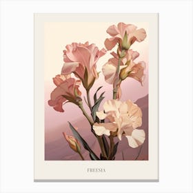 Floral Illustration Freesia 3 Poster Canvas Print