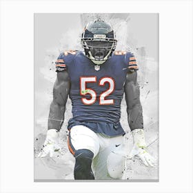 Khalil Mack Chicago Bears Canvas Print