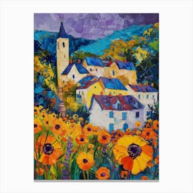 Village Of Flowers Canvas Print