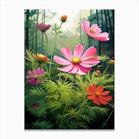 Cosmos Wildflower In Rainforest, South Western  (3) Canvas Print
