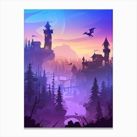 Castle In The Forest Canvas Print