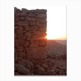 Sunset In The Desert Canvas Print